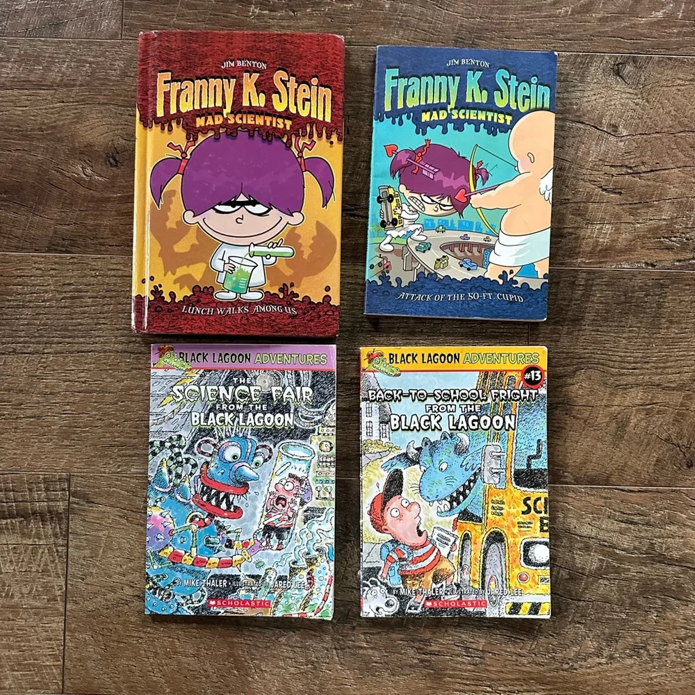 Scholastic Franny K. Stein & Black Lagoon Adventures Book Bundle